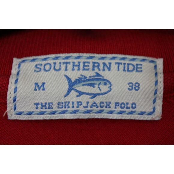 Southern Tide SkipJack Red Short Sleeve Golf Polo Shirt Size Medium - Picture 8 of 8